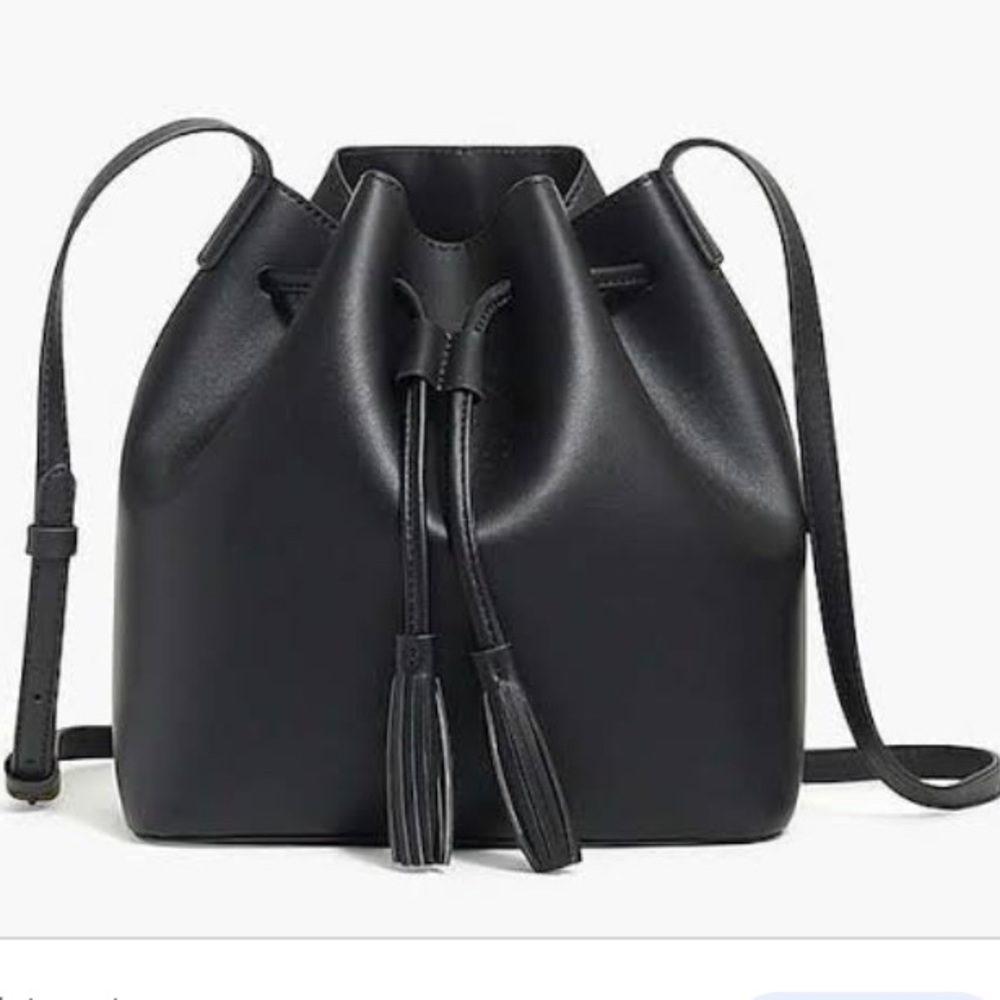 NWT J. Crew Feaux Leather Crossbody Bucket Bag